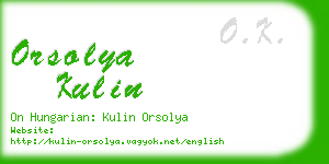 orsolya kulin business card